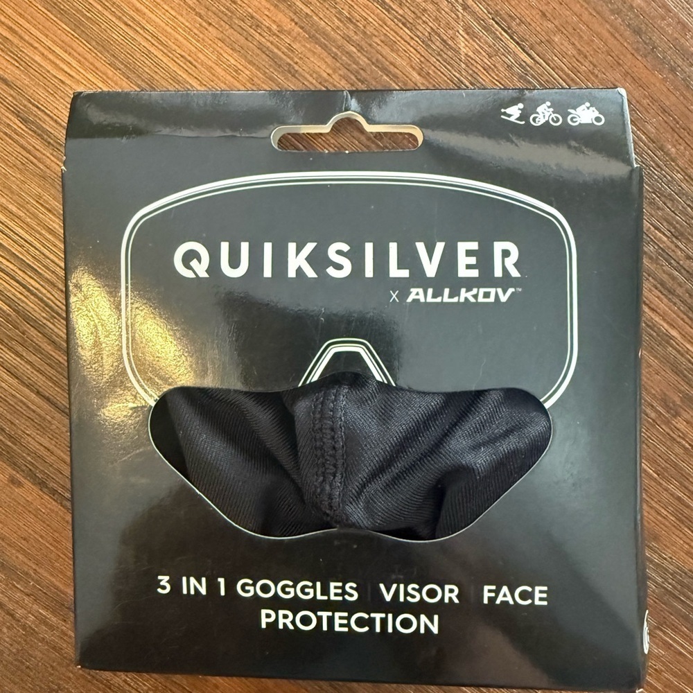 NEW Quiksilver x Allkov 3-in-1 Goggles Visor Face Protection Mask Snow Ski Bike